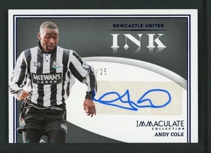 2022-23 Andy Cole 23/25 Auto Panini Colección Inmaculada Tinta Autógrafos - Imagen 1 de 2