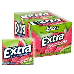 EXTRA Sweet Watermelon Sugar Free Chewing Gum Bulk, 15 Pieces Limited Edition - Picture 1 of 7