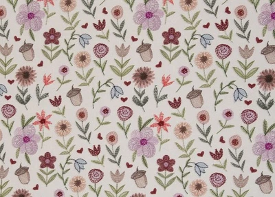 Embroidery Flowers Swafing Sweatstoff French Terry Blumenstoff by C. Zielinski - Bild 1 von 4