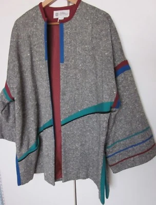 Women"s RUTH MATTHEWS Design Vintage Grey Tweed Multi Color Skirt Suit  Medium Foto 1 de 4