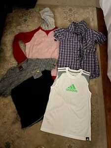 3 NEW 1 Used MIXED LOT of 4 Boys sz 8-10 athletic clothes shirt Adidas Tony Hawk - Picture 1 of 1