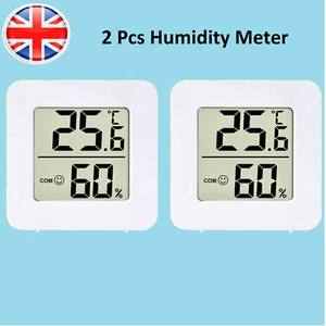 2 Termómetro LCD Digital Universal Higrómetro Sensor Medidor de Humedad Habitación Interior - Imagen 1 de 9