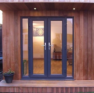 uPVC French Doors, Black, Grey or Cream (White Internal) - MADE TO MEASURE #03 - Picture 1 of 7