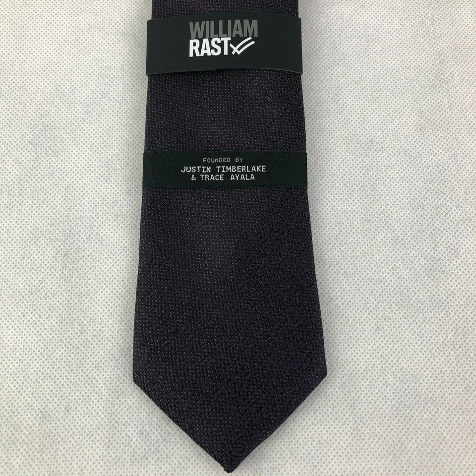 Corbata William Rast por Justin Timberlake púrpura ajustada para hombre de seda Foto 1 de 4