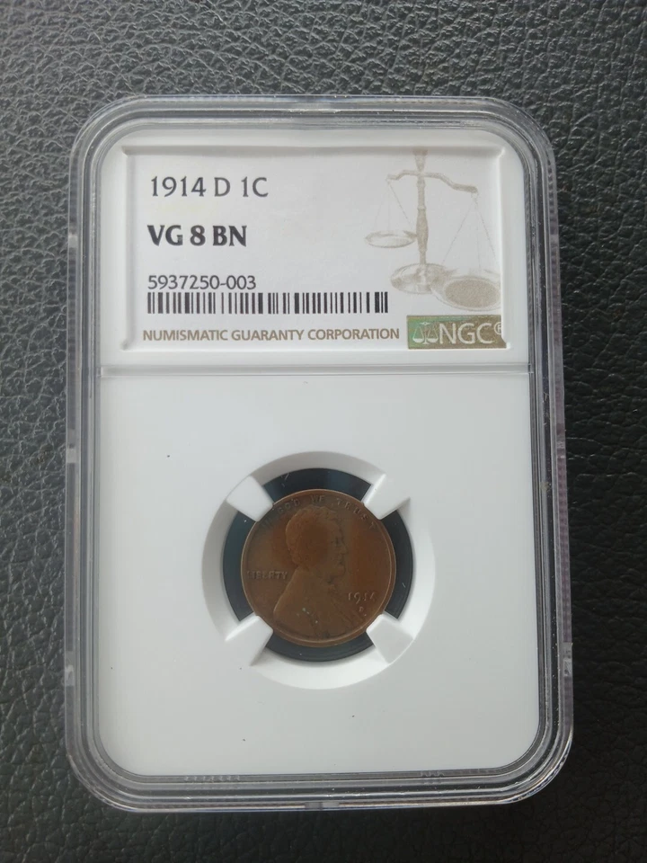 1914 d lincoln cent VG 8 BN - Image 1 of 4