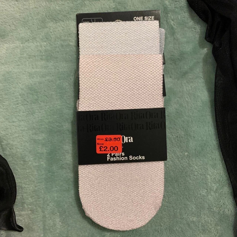 White and pink socks  - Image 1 of 2