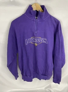 VINTAGE Minnesota Vikings Sweater Mens M Pullover 1/4 Zip by Cadre Athletic - Picture 1 of 3