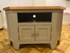 tv unit with storage solid oak
