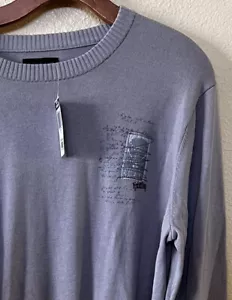Hurley Freedom vintage gray mens cotton Sweater size XL Y2K - Picture 1 of 8
