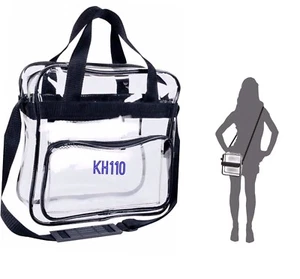 Cross Body Zipperd Messanger Shoulder Clear Bag-Stadium Requirmenrt Approved - Picture 1 of 6