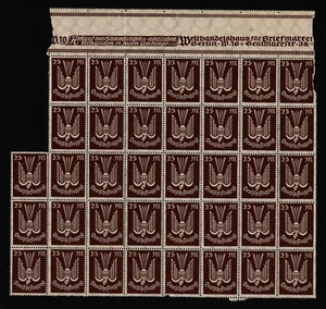 OPC 1923 Germania 25m Posta Aerea Particale Sht di 38 Sc#C17 Mi#265 MNH - Foto 1 di 1