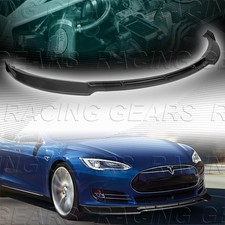 STP-STYLE MATT BLACK FRONT BUMPER SPLITTER SPOILER LIP FIT 12-16 TESLA MODEL S