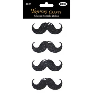 Self Adhesive Rhinestone Mustache Sticker Sheets Diamante Rhinestone For Scrapbo - Picture 1 of 1