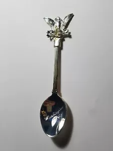Vintage Collectors Watsons Real Silver Coffee Spoon American Bald Eagle - Picture 1 of 4