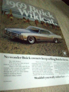 1969 Buick Wildcat mid-size-mag car ad -"..owners keep selling...for us" - Picture 1 of 1