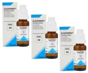 Adel 69 Drops Clauparest Circulatory Drops - 20 ml (Pack of 3) Free Shipping - Picture 1 of 5