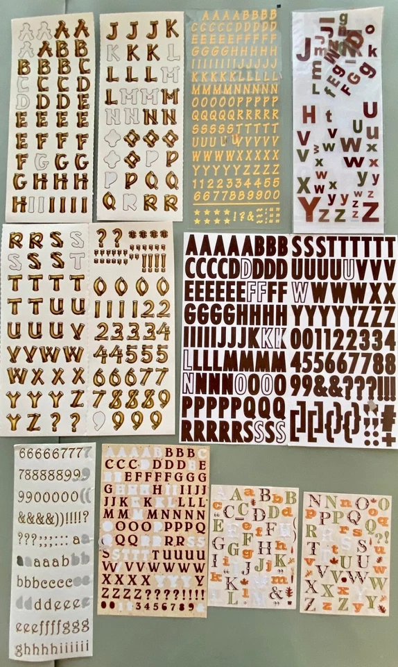 HUGE PRICE DROP Alphabet Packs Sets Lots Creative Memories, Making Memories, Etc - Image 1 of 1