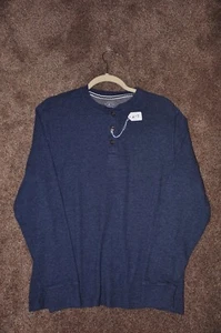 Men's AUTHENTIC KNIT GOODS Pull-on Thermal Henle  Shirt - Size L-Ticket #2-7 - Picture 1 of 1