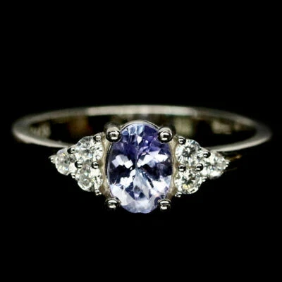 Shola Vero Naturalenaturale Violetto Blu Tanzanite Anello Tgl 17,2 Sterling R157 - Immagine 1 di 3