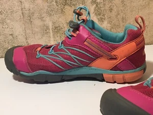 KEEN Chandler CNX Youth Hiking Shoes - Bright Pink/Blue /Orange - UK 5 (38) - Picture 1 of 14