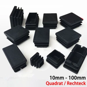 Lamellenstopfen Rechteckig Endkappen Stopfen Kunststoff Rohrkappen Rohrstopfen - Picture 1 of 10