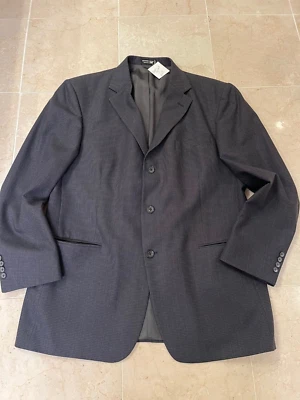 Chaqueta de vestir vintage para hombre - Geoffrey Beene azul/gris tweed 3 botones 44R  Foto 1 de 4