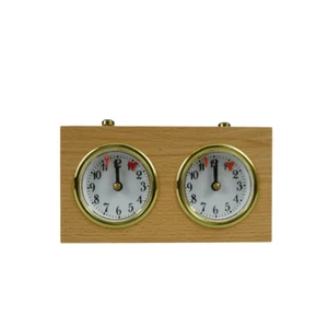 Natural Turnier Analog Wood Chess Clock  - Picture 1 of 3