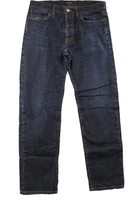 Pantalones clásicos Club Monaco Jeans para hombre 33x28 calce recto de mezclilla con botones Foto 1 de 4