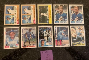 GEORGE BRETT CARD LOT 1981-1985 (10 TOTAL).....................NRMT - Picture 1 of 2