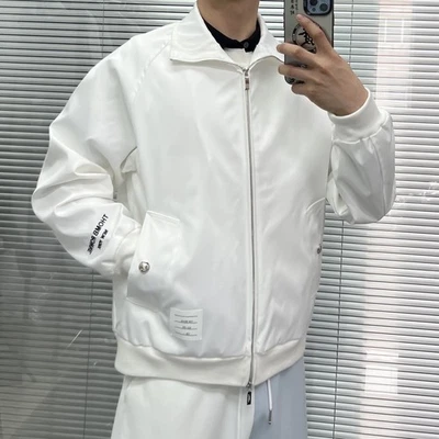 Thom Browne Spring New Men's Slim Fashion Coat Simple Youth Coat Jacket - Image 1 of 4