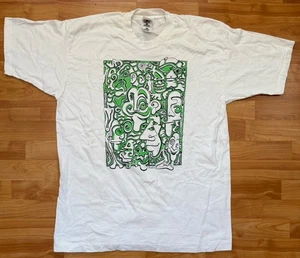 Vintage Psychedelic Men’s T-Shirt XL 90s Scramble Campbell Trippy USA Art - Picture 1 of 12