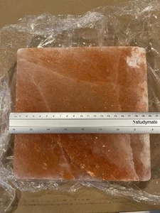 Himalayan Salt Pink Natural Slab 20x20x4cm For Cooking/BBQ Steak Grill - Picture 1 of 5