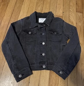 Chaqueta vaquera negra Old Navy para niñas talla mediana 8 - Imagen 1 de 4