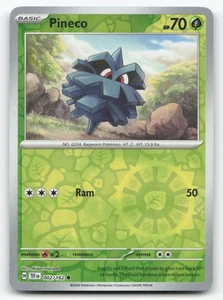 Pokemon Pineco 002/162 Reverse Holo Common SV05: Temporal Forces NM/LP - Picture 1 of 2