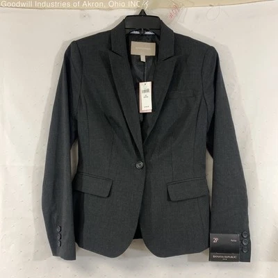 NWT Banana Republic Charcoal Women's Blazer, Sz. 2P - Image 1 of 3