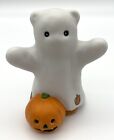 Enesco 1985 ?Lucy & Me? Teddy Bear as Halloween Ghost w/ Pumpkin by Lucy Rigg