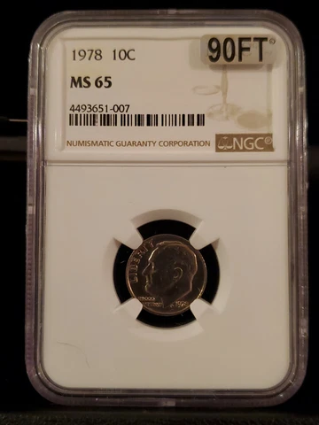 1978 ROOSEVELT DIME NGC MAC MS65 90FT Cover