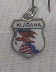 Dije de Viaje Vintage REU Esterlina/Esmalte del Estado de Alabama - Nuevo de Nuevo - Imagen 1 de 2