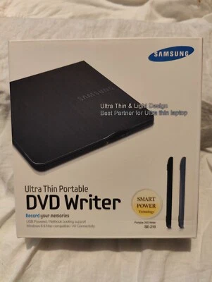 Samsung SE-218BB/RSBS usb Ultra Portable Dvd +/RW Usb External Drive Writer New - Image 1 of 3