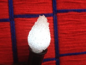 BOX of 20 new ~ C7 LED lighted ice sugar coated SNOW white CHRISTMAS LIGHT bulb - Picture 1 of 12