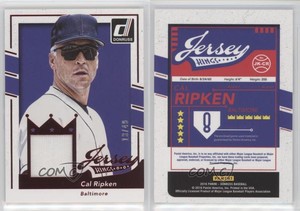 2016 Panini Donruss Jersey Kings Red /49 Cal Ripken Jr Cal Ripken #JK-CR HOF