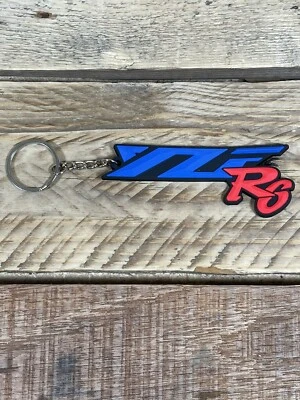 Yamaha YZF-R6 Rubber Keychain Blue, Red And Black With Key Ring - Image 1 of 4