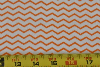 35" Long, Orange & White Chevrons on Flannel, Jo-Ann, P7840 - Image 1 of 4