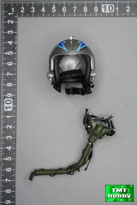 1:6 Scale DID MA80182 US Navy F-14 Pilot Tom & Nick - Silver Pilot Helmet - Picture 1 of 3