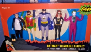 Batman TV 1966 Bendable Figure Sets 1 &2 Robin Batgirl Catwoman Joker Egghead++ - Picture 1 of 3