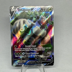 Pokémon JCC Rillaboom V Arte Completo 175/192 Rebel Clash Casi Nuevo Espada y Escudo Casi Como Nuevo - Imagen 1 de 2
