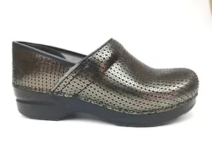 Dansko Womens Professional Clog Leather EU 39 US 8.5-9 Metallic Geometric - Picture 1 of 11