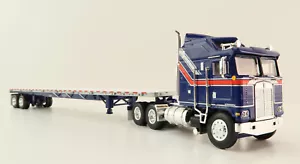 First Gear 69-1657 Kenworth K100 COE Roadbrute Flatbed Trailer Liberty - 1:64 - Picture 1 of 9