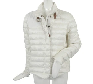 NEW! Polo Ralph Lauren Womens Down Puffer Jacket! Pearl White Shoulder Patch - Picture 1 of 4