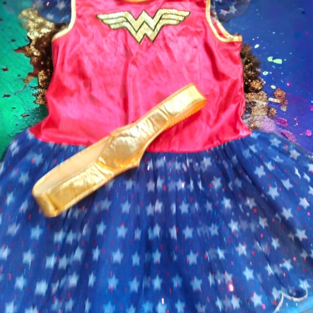 Rubies Wonder Woman Dress Girls Costume Size L 12/14 Justice League DC  Comics